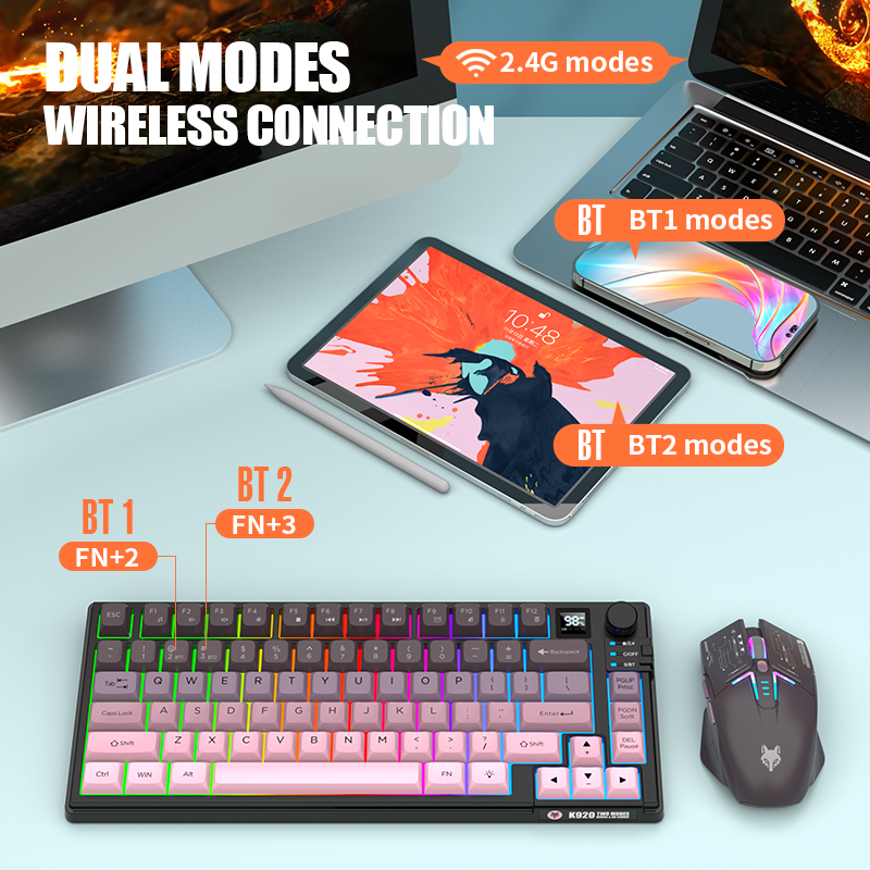 2.4G – Teclado e rato sem fios - Gaming Keyboard Bluetooth avaliação e preço