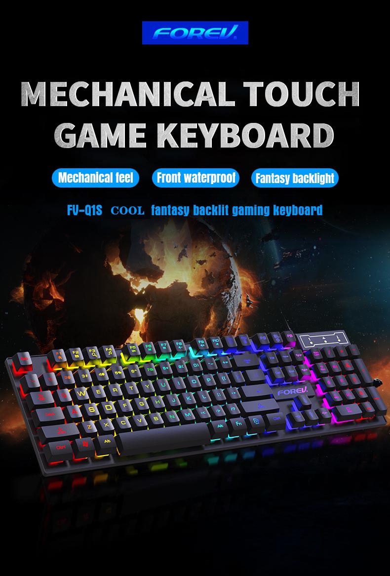 Teclado mecânico retroiluminad - Keyboard Mouse Bundle Gaming avaliação e preço