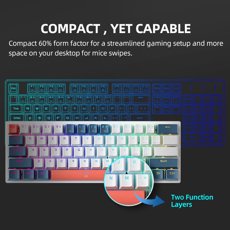 K500-B61achenike Mini Keybaord - Gaming Keyboard Mini avaliação e preço